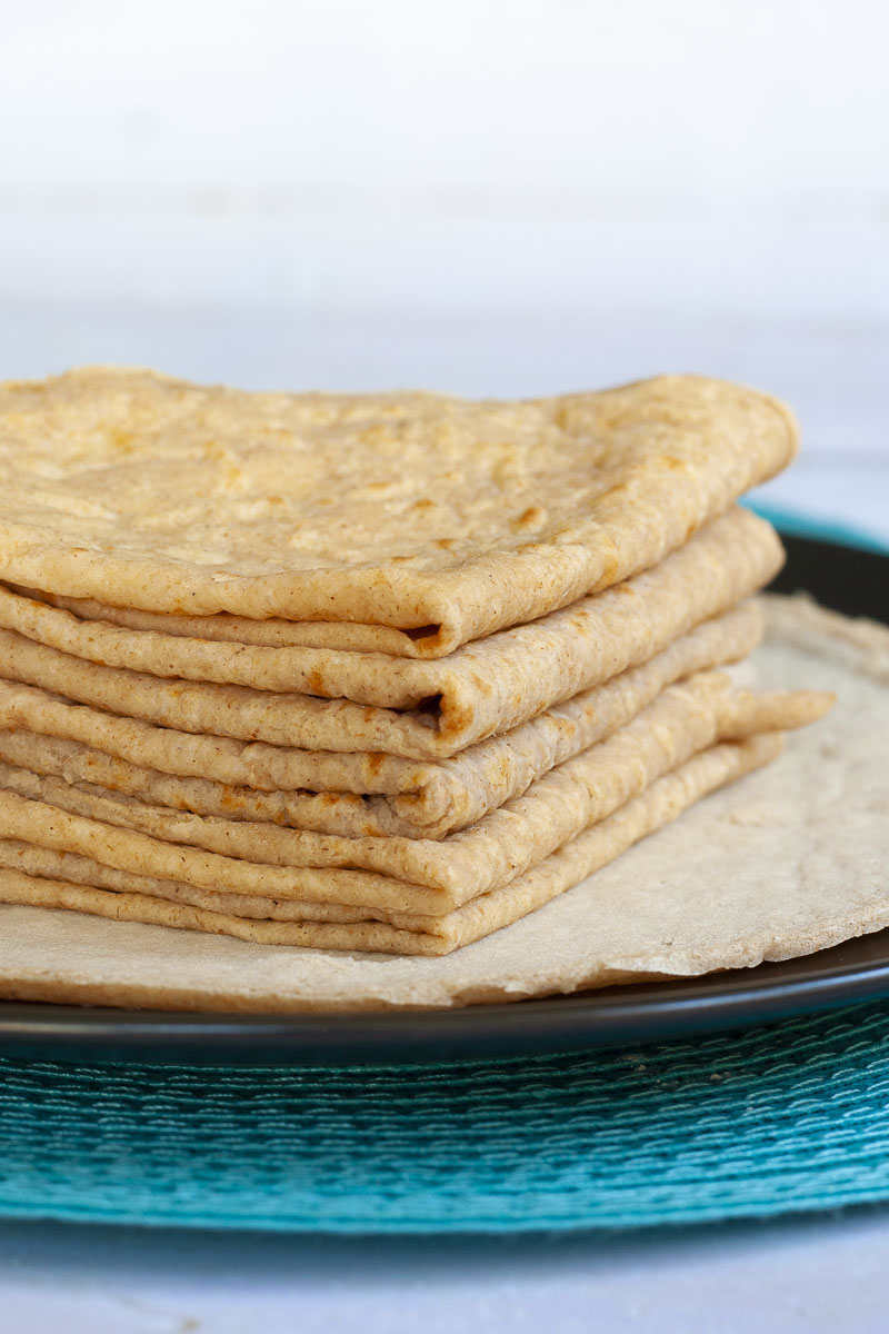 Stack of crepes neatly folded in triangles